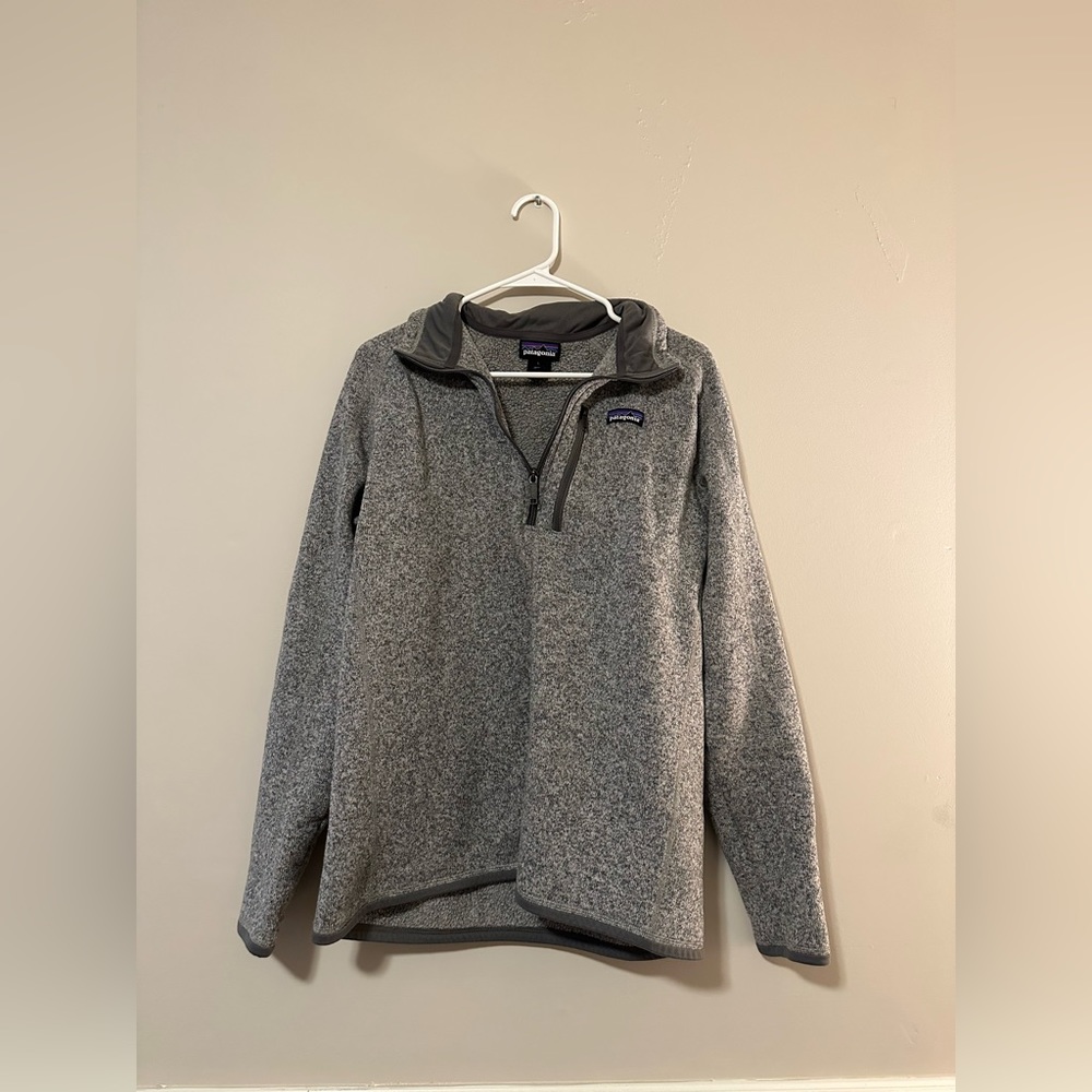 Men’s Gray Patagonia 1/4 Zip Fleece (Size L)
